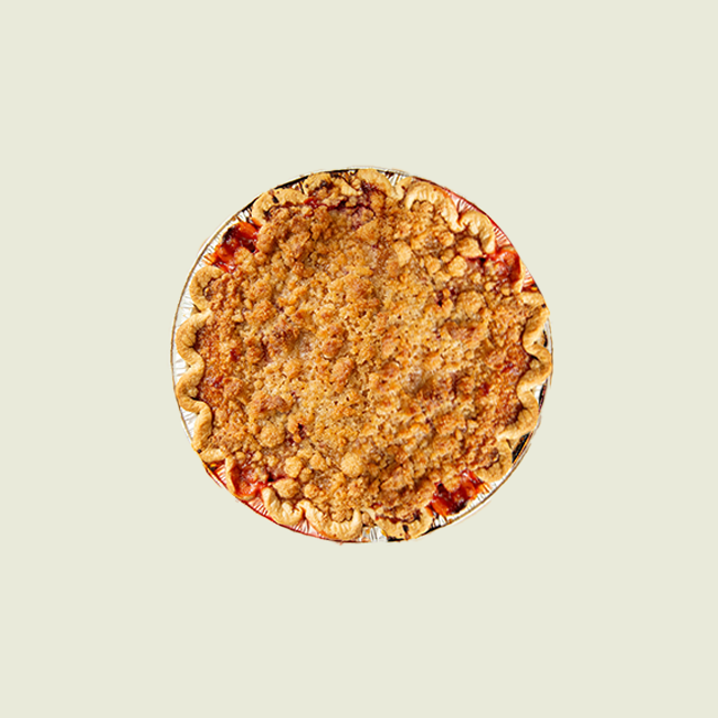 Seasonal Pie: Strawberry Rhubarb Streusel Pie