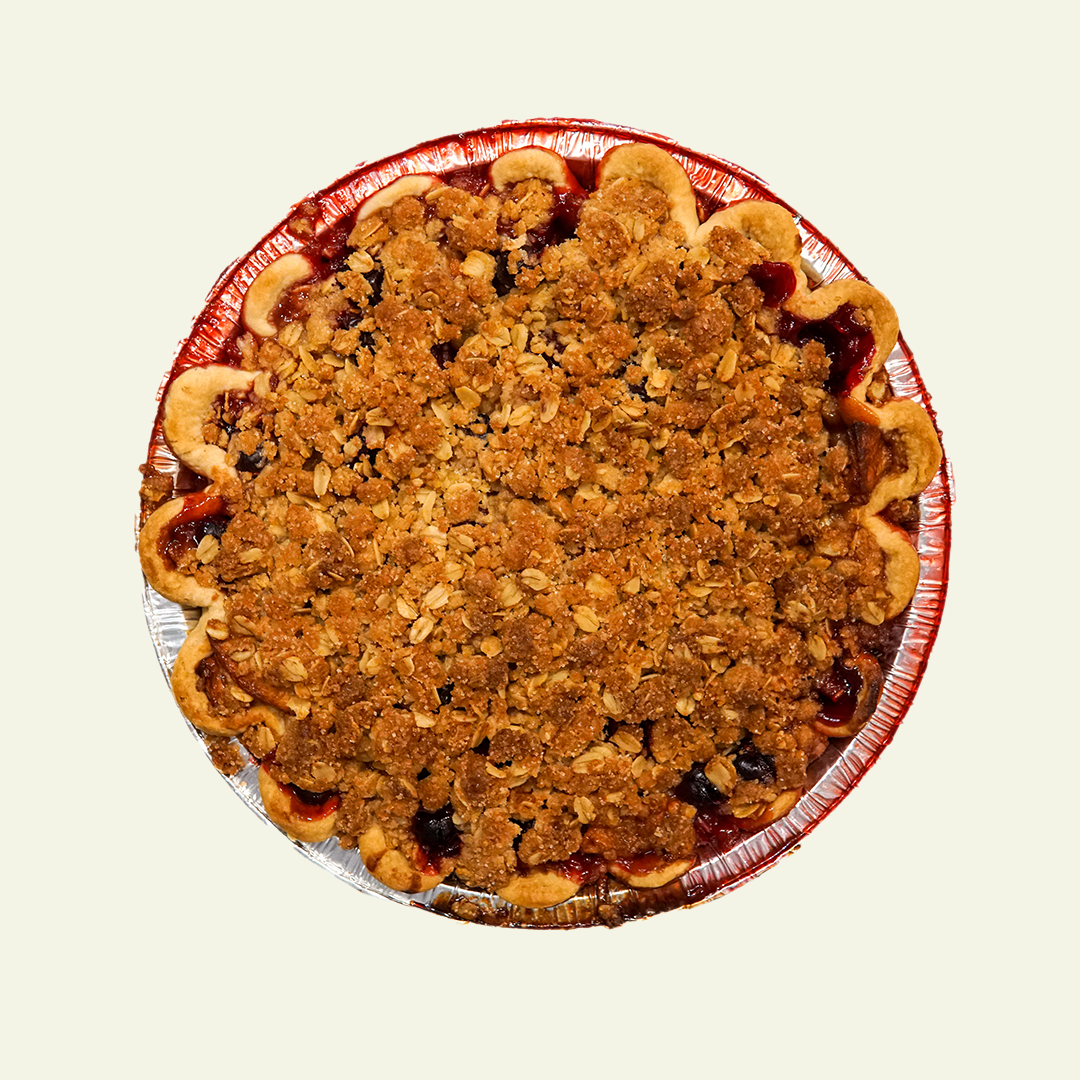 seasonal pie: apple cranberry crumble