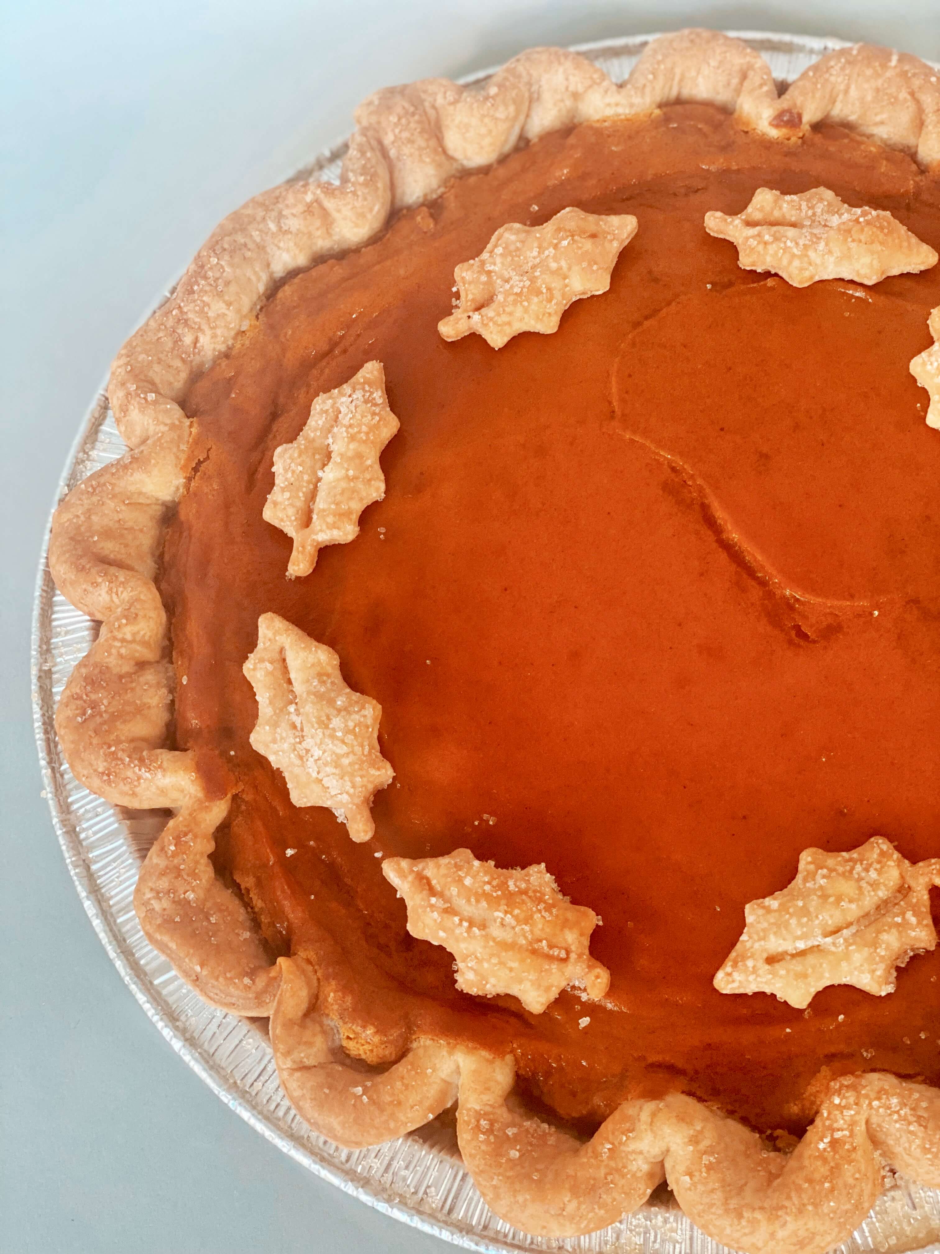 whole roasted pumpkin pie
